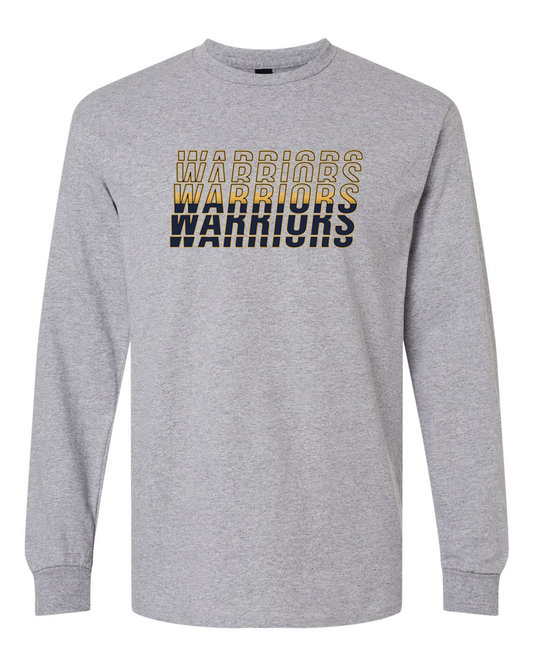 Warriors Repeat Sterling Long Sleeve Shirt | SHS Spirit Wear