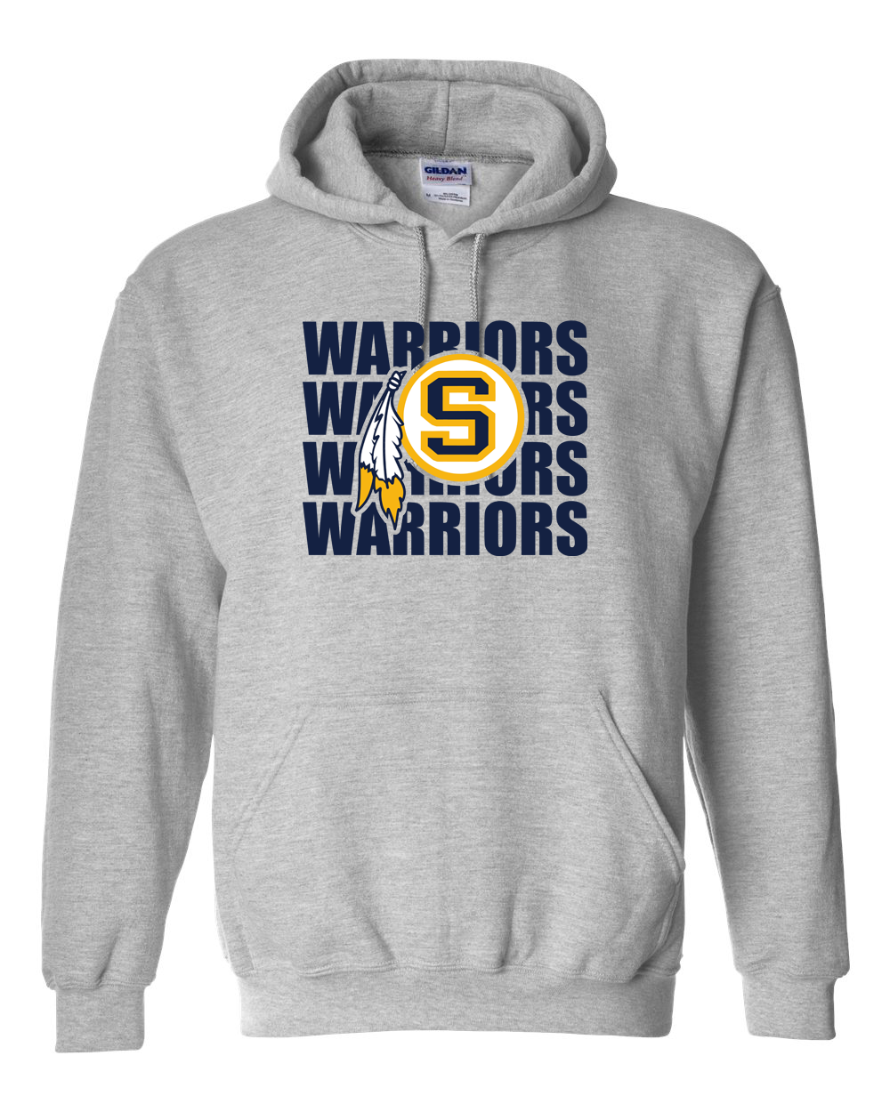 Warriors Repeat Sterling S Logo Hoodie | SHS Spirit Wear