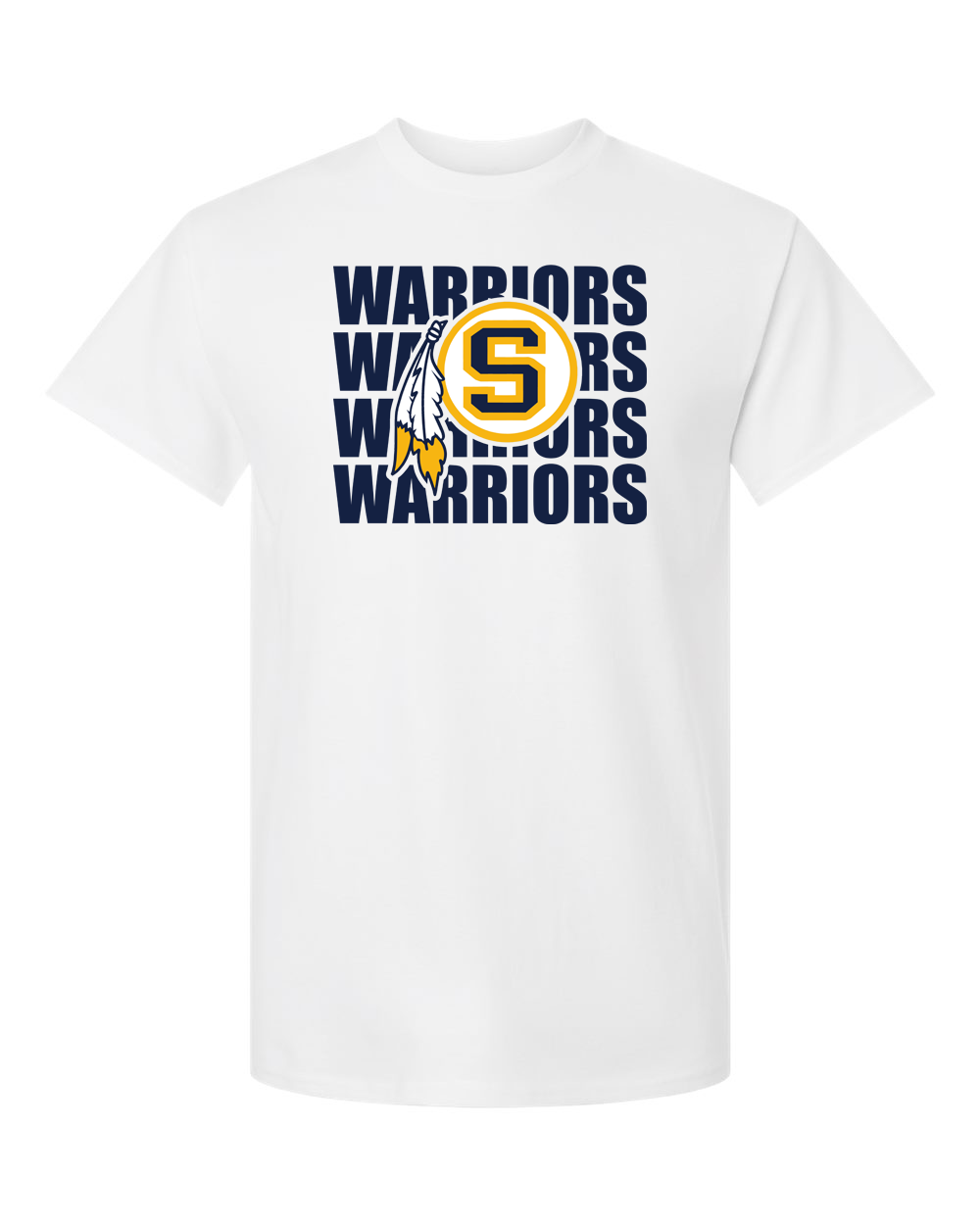 Warriors Repeat Sterling S Logo T-Shirt | SHS Spirit Wear