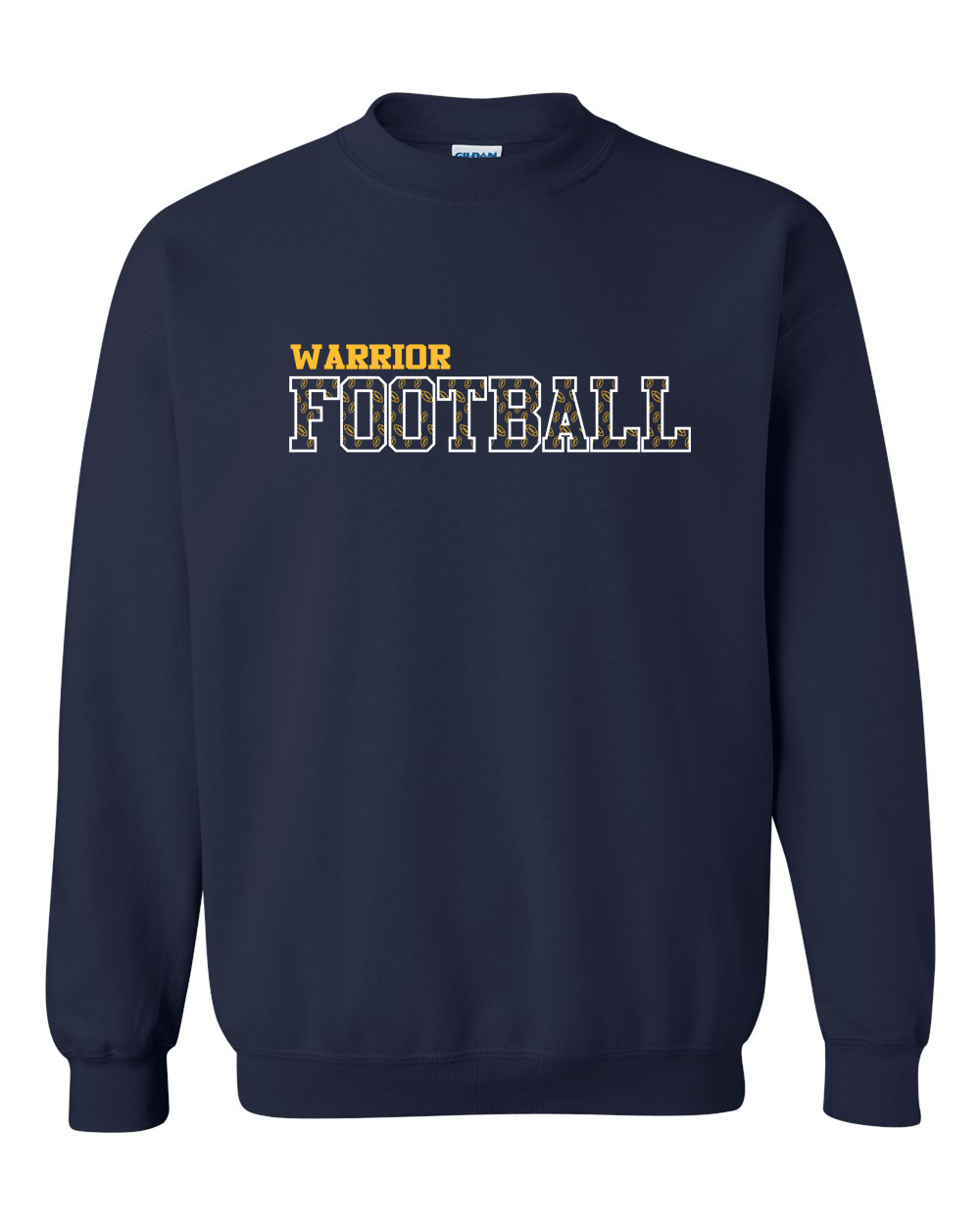 Warrior Football Pattern Crewneck Sweatshirt | SHS Spirit Wear