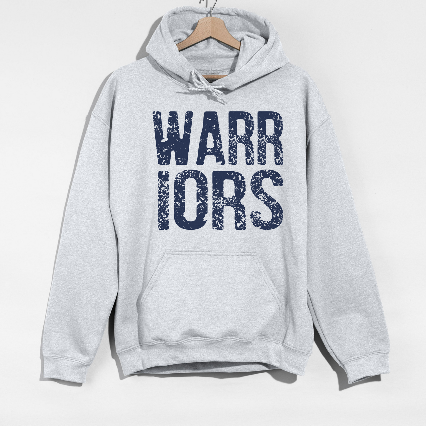 Warriors Hoodie – Distressed Lettering Design | Sterling Spirit Wear