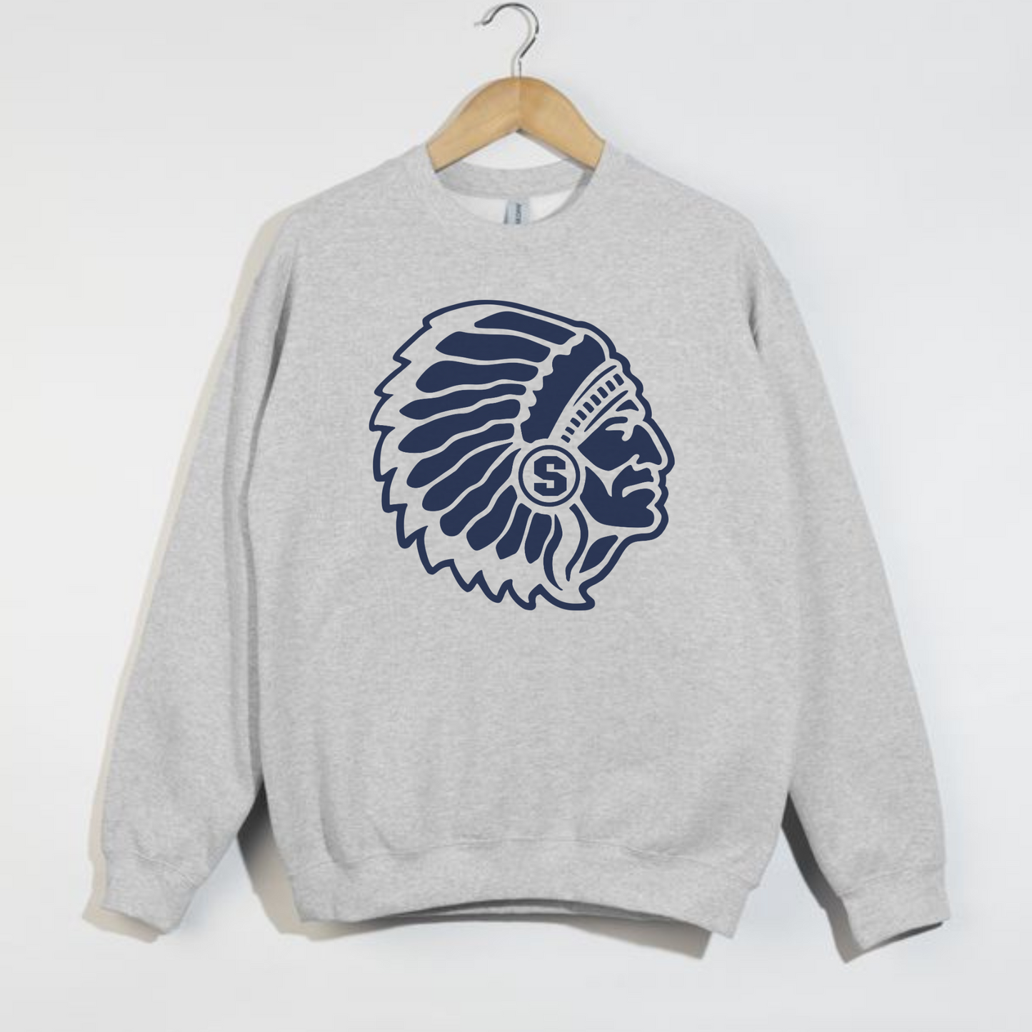 Sterling High School Warrior Head Crewneck Sweatshirt |  Sterling Spirit Wear