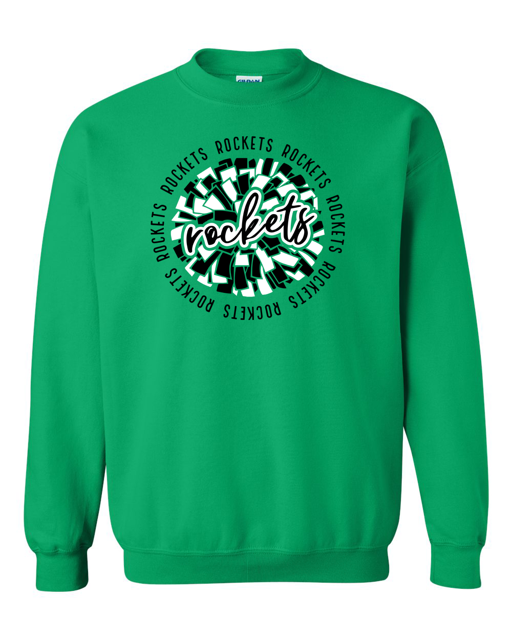 Rock Falls Rockets Repeating Cheer Crewneck Sweatshirt | RFHS Spirit Wear