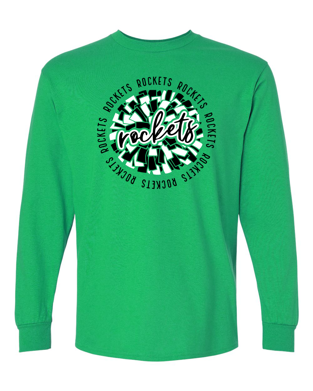 Rock Falls Rockets Repeating Cheer Long Sleeve Shirt | RFHS Spirit Wear