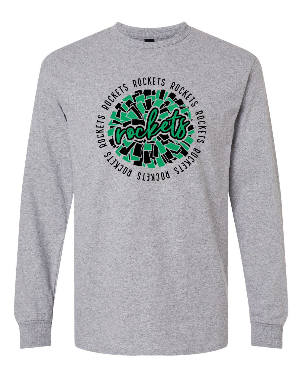 Rock Falls Rockets Repeating Cheer Long Sleeve Shirt | RFHS Spirit Wear
