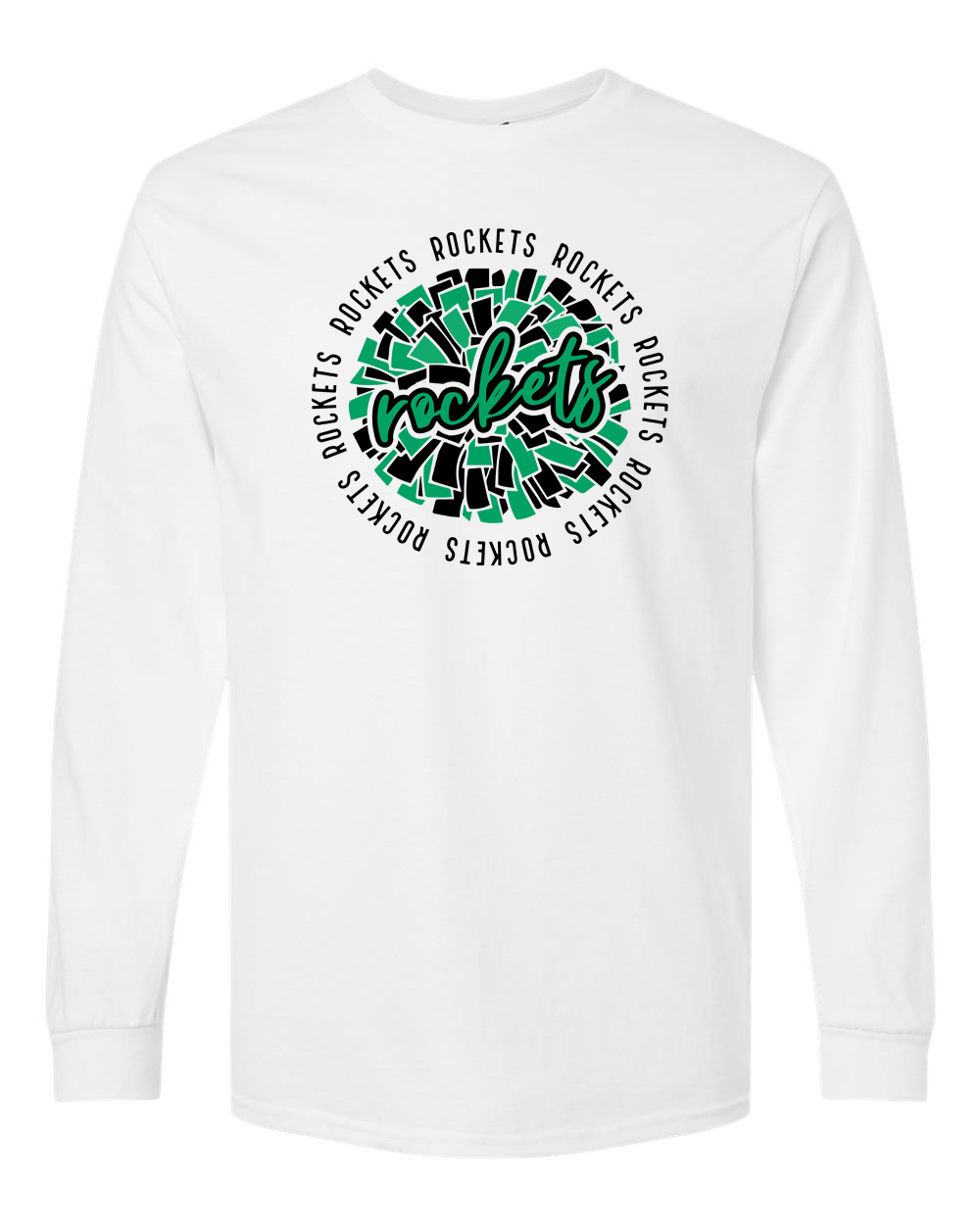 Rock Falls Rockets Repeating Cheer Long Sleeve Shirt | RFHS Spirit Wear