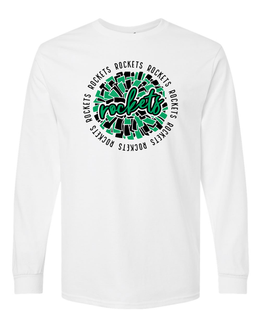 Rock Falls Rockets Repeating Cheer Long Sleeve Shirt | RFHS Spirit Wear