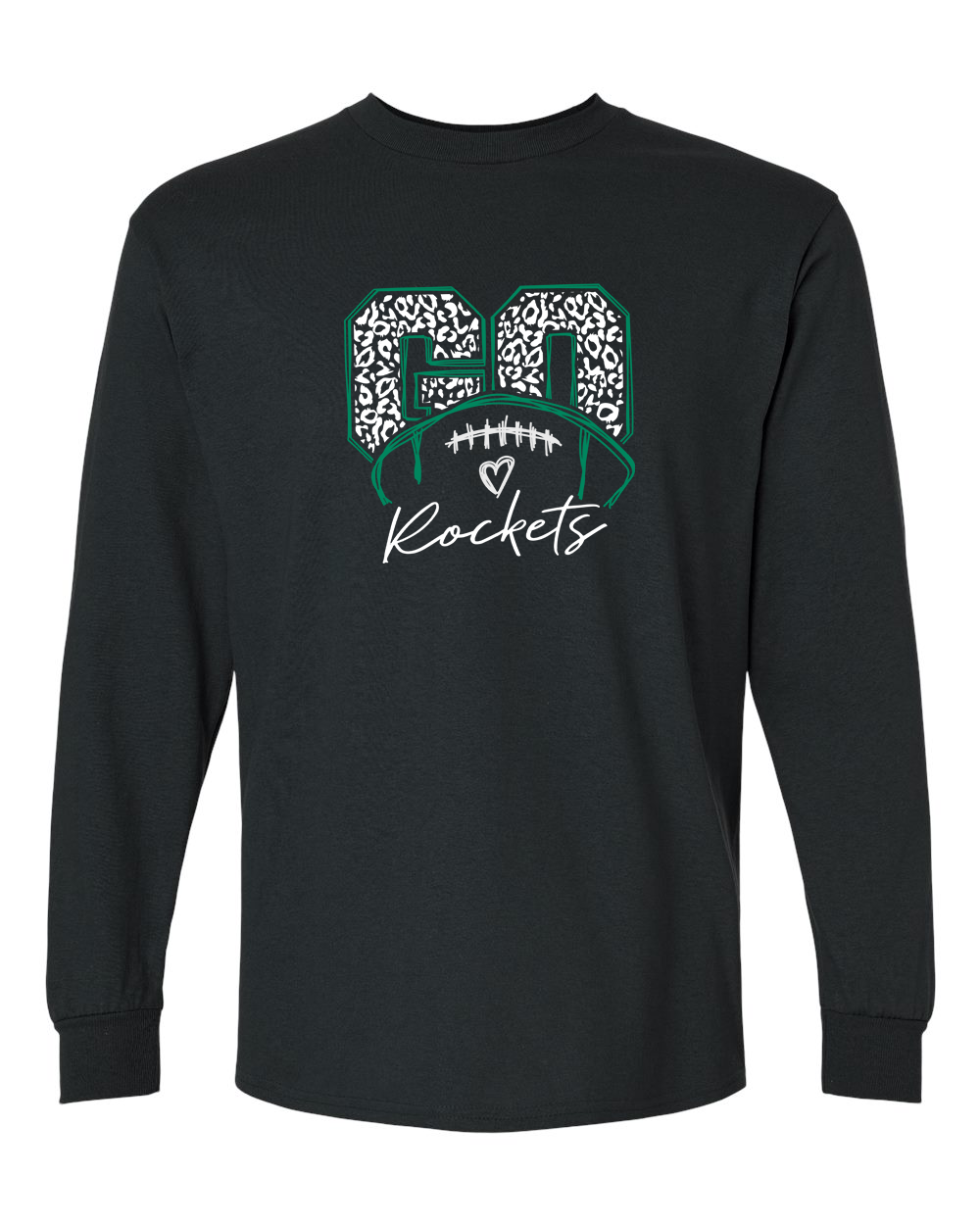 Go Rock Falls Rockets Cheetah Football Long Sleeve Shirt | RFHS Spirit Wear