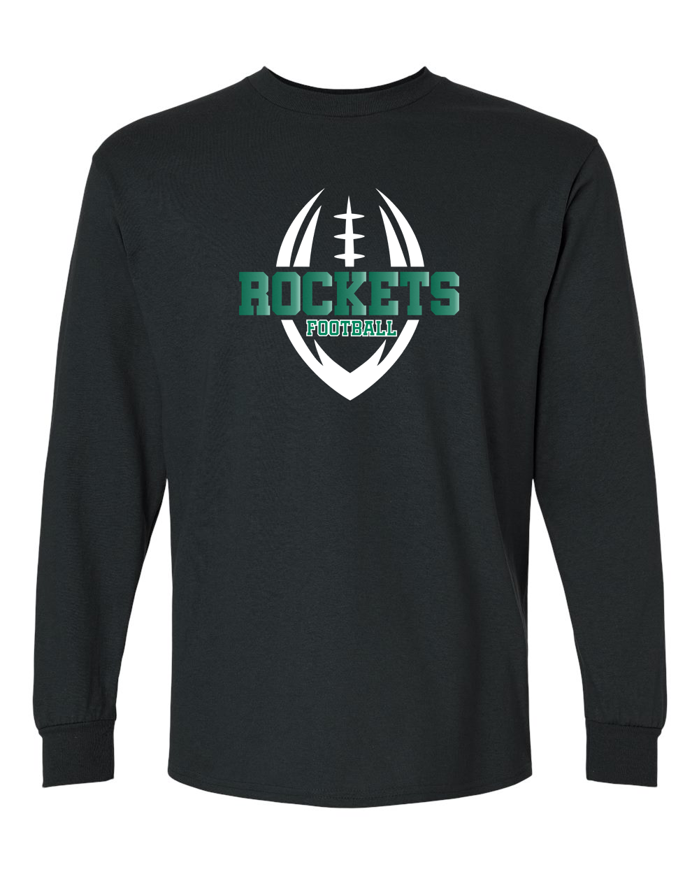 Rock Falls Rockets Football Icon Long Sleeve Shirt | RFHS Spirit Wear