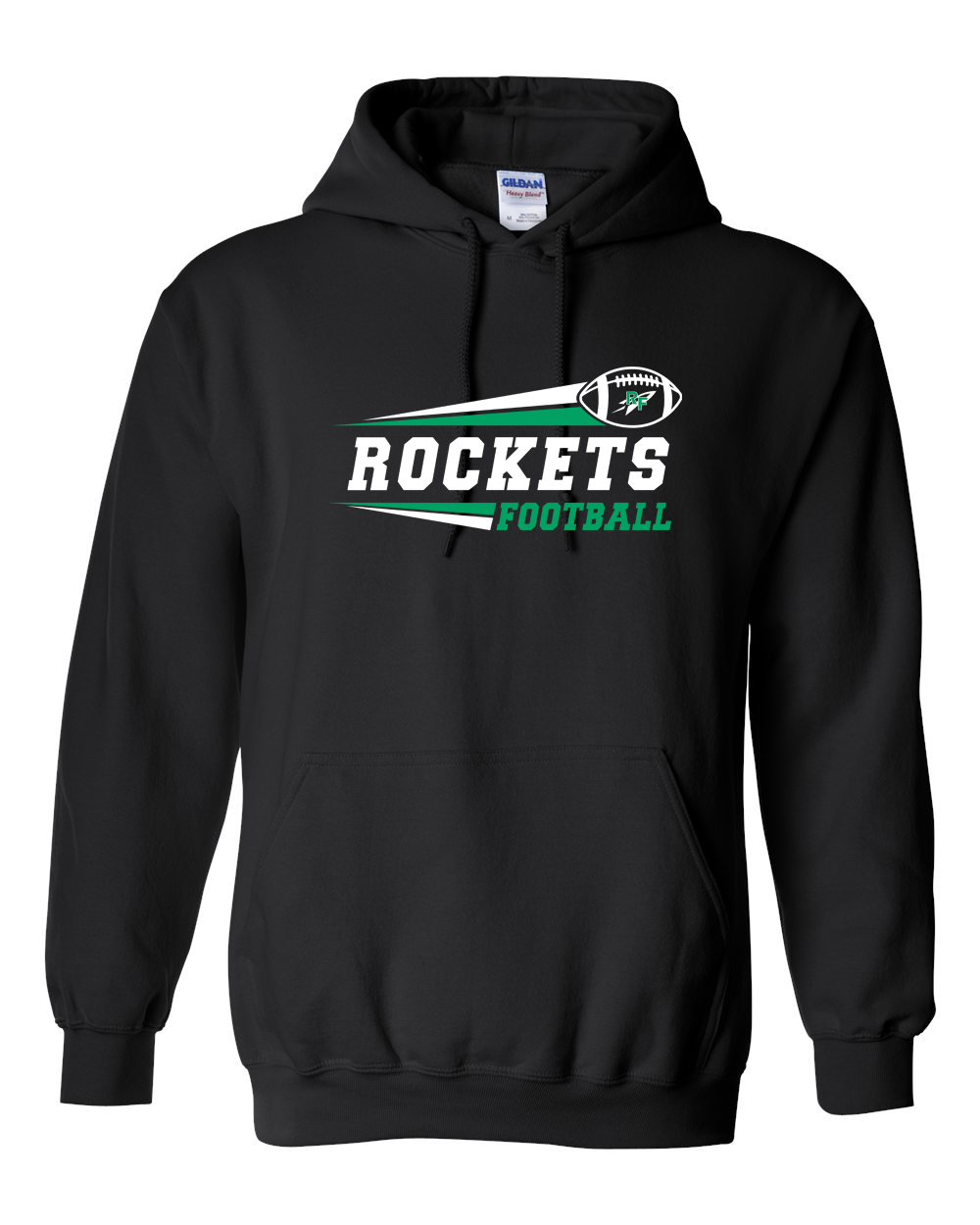 Rock Falls Rockets Flying Football Hoodie | RFHS Spirit Wear
