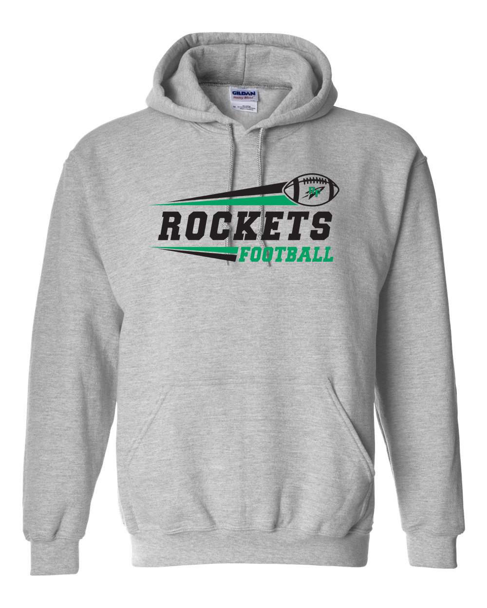 Rock Falls Rockets Flying Football Hoodie | RFHS Spirit Wear