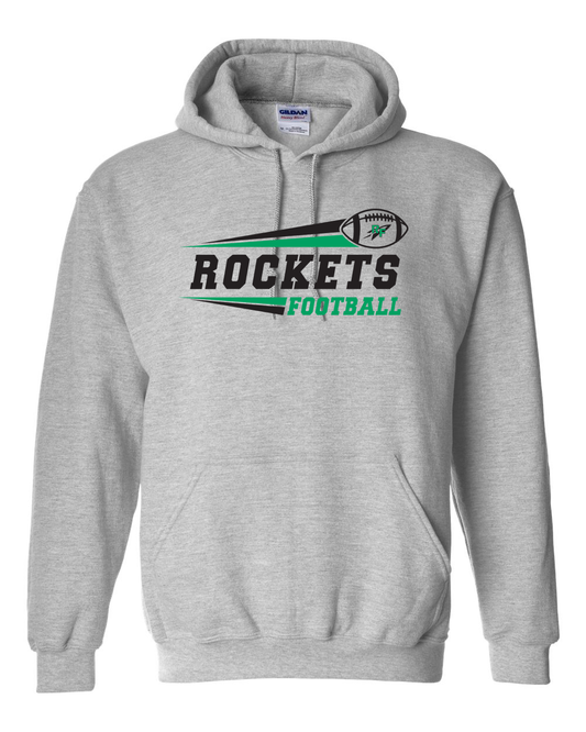 Rock Falls Rockets Flying Football Hoodie | RFHS Spirit Wear