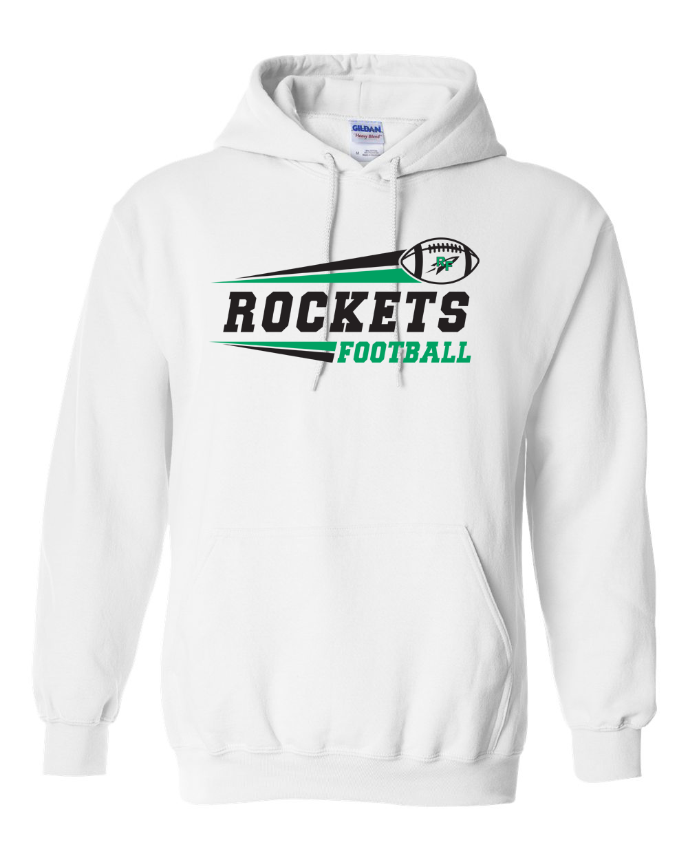 Rock Falls Rockets Flying Football Hoodie | RFHS Spirit Wear
