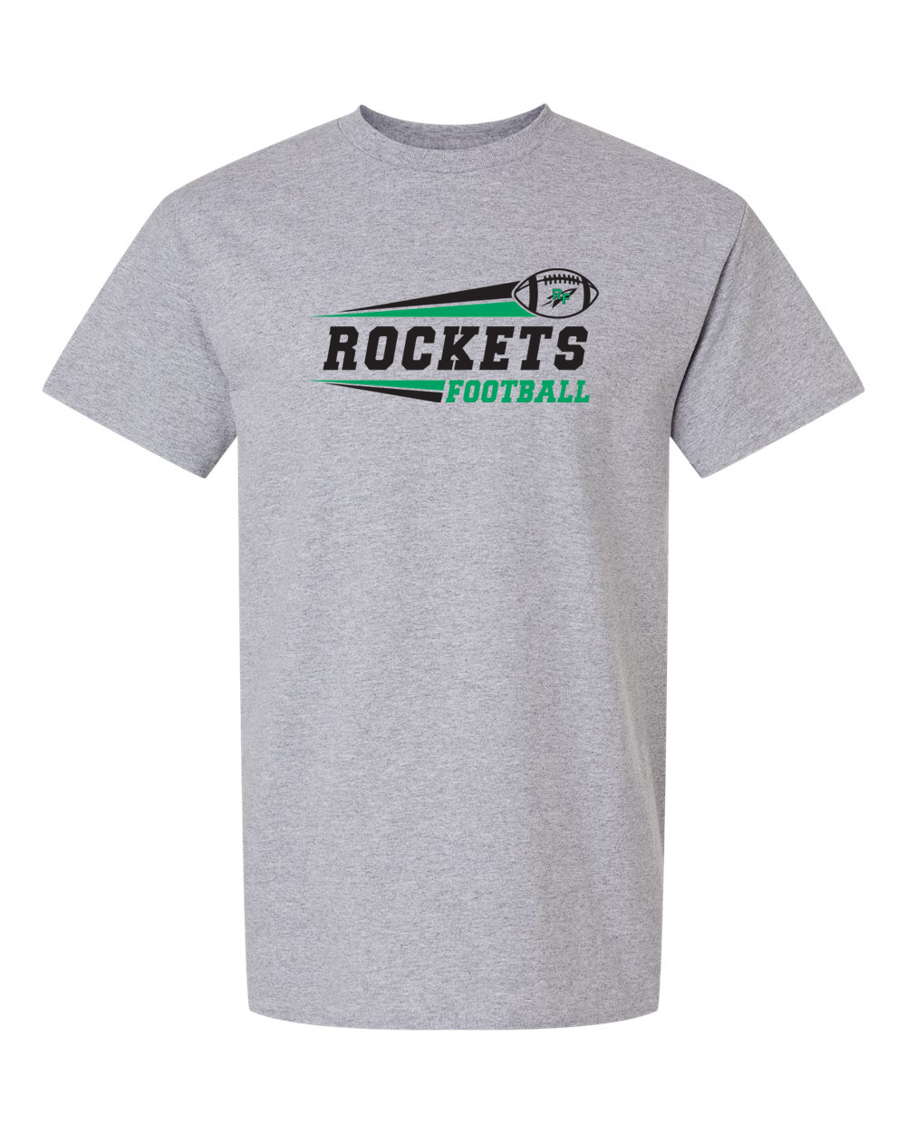 Rock Falls Rockets Flying Football T-Shirt | RFHS Spirit Wear