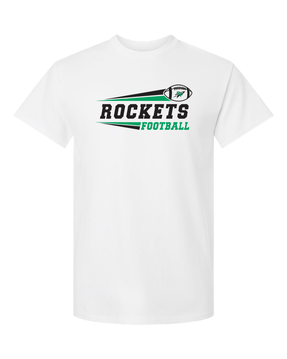 Rock Falls Rockets Flying Football T-Shirt | RFHS Spirit Wear