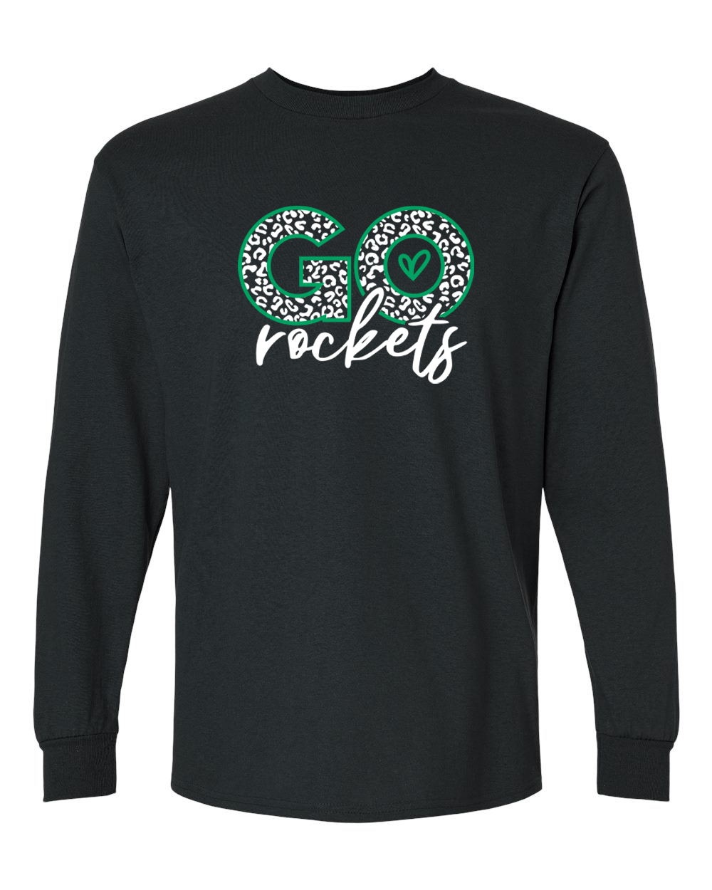 Go Rockets Rock Falls Cheetah Print Long Sleeve Shirt | RFHS Spirit Wear