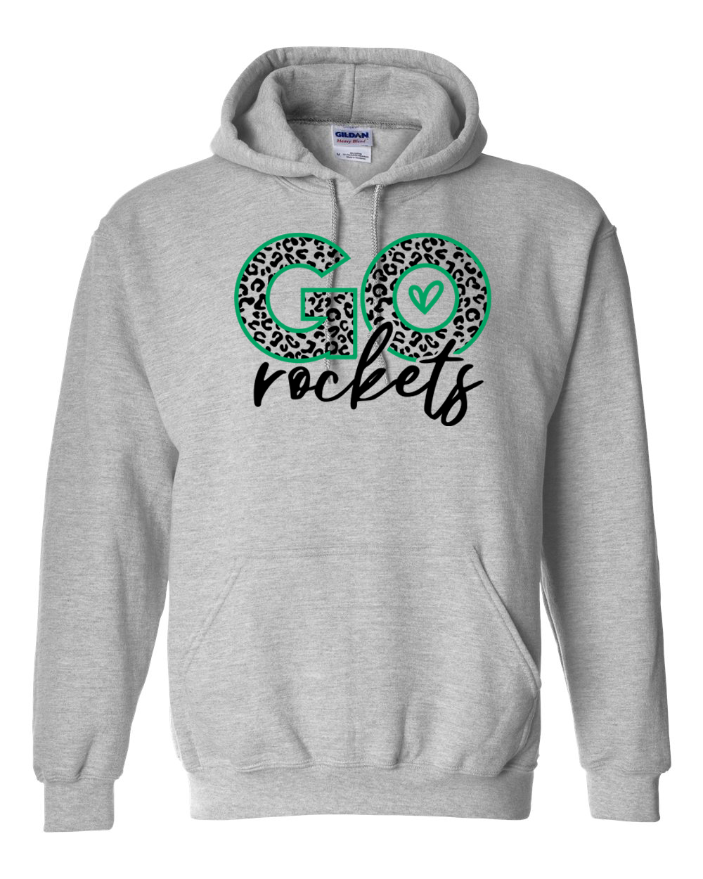 Go Rockets Rock Falls Cheetah Print Hoodie | RFHS Spirit Wear