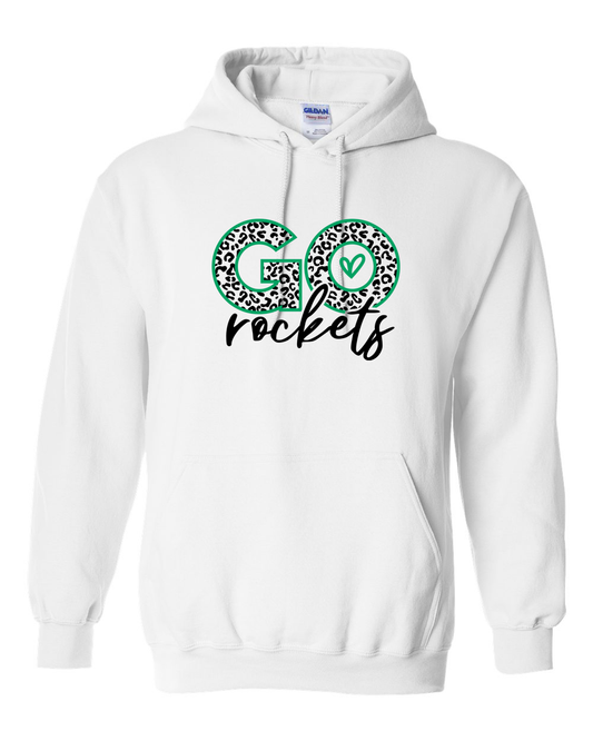 Go Rockets Rock Falls Cheetah Print Hoodie | RFHS Spirit Wear