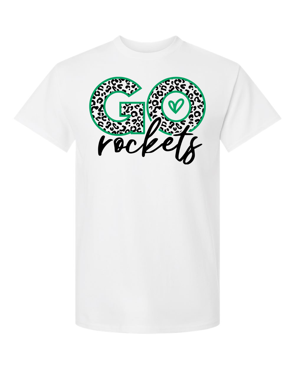 Go Rockets Rock Falls Cheetah Print T-Shirt | RFHS Spirit Wear