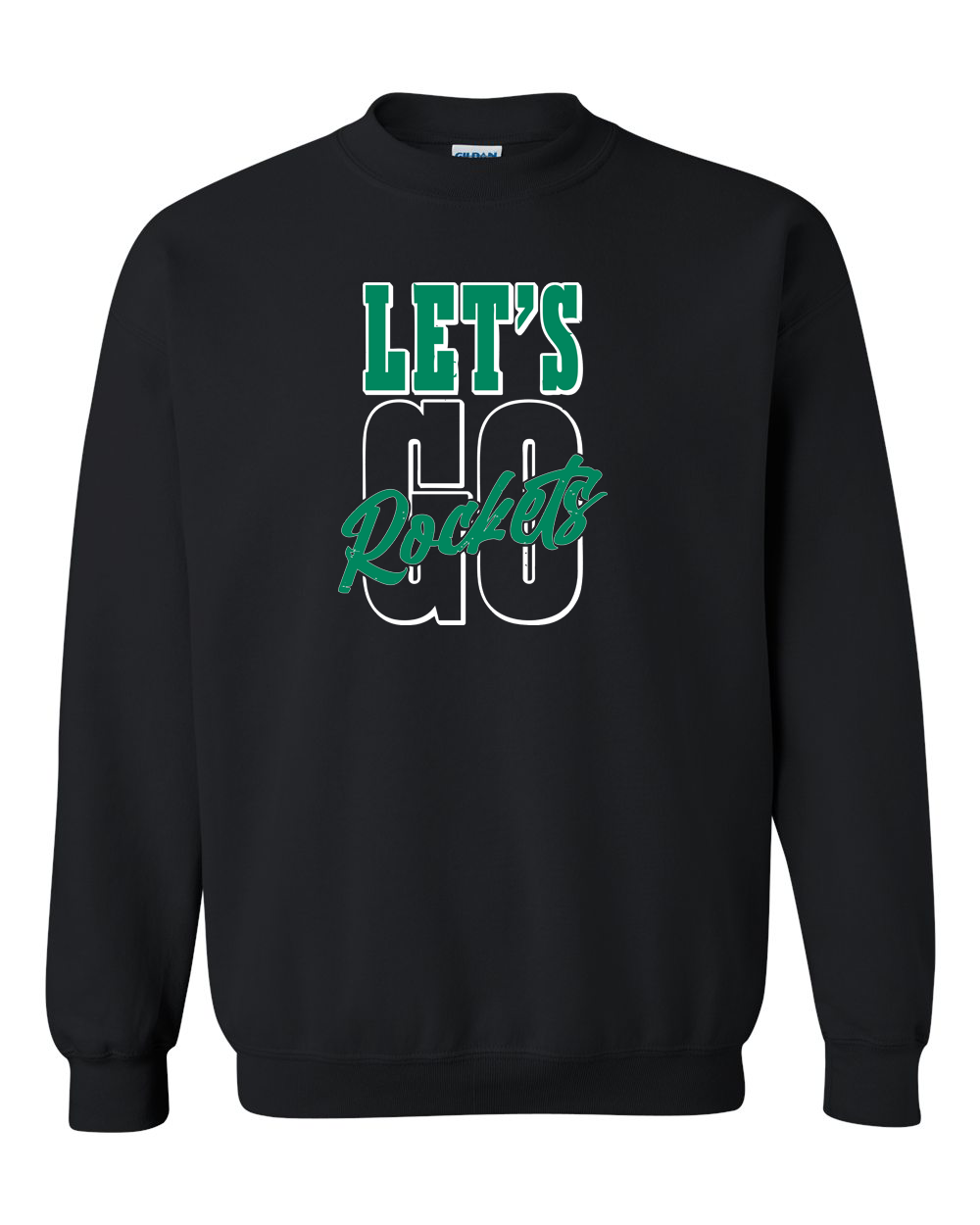 Let's Go Rockets Rock Falls Crewneck Sweatshirt | RFHS Spirit Wear