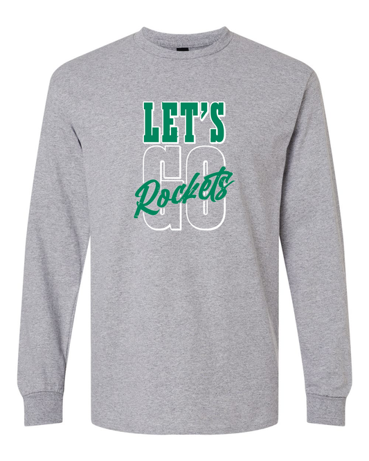 Let's Go Rockets Rock Falls Long Sleeve Shirt | RFHS Spirit Wear