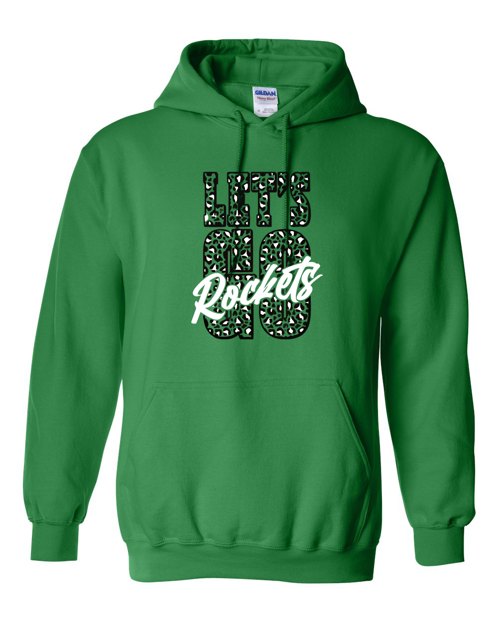 Cheetah Let's Go Rockets Rock Falls Hoodie | RFHS Spirit Wear