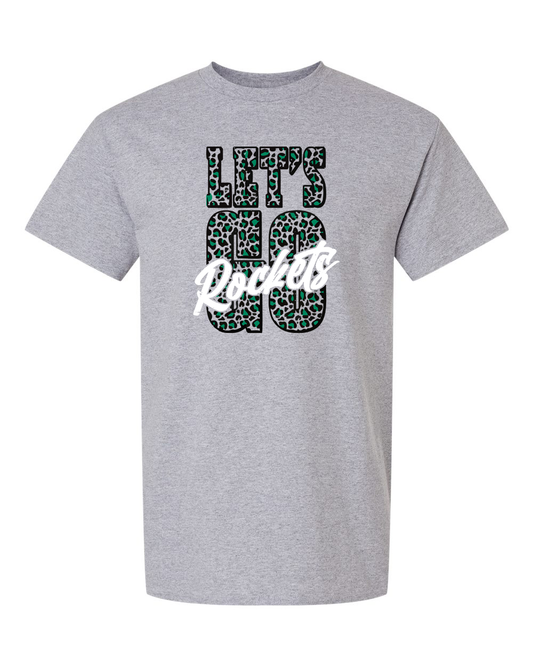 Cheetah Let's Go Rockets Rock Falls T-Shirt | RFHS Spirit Wear