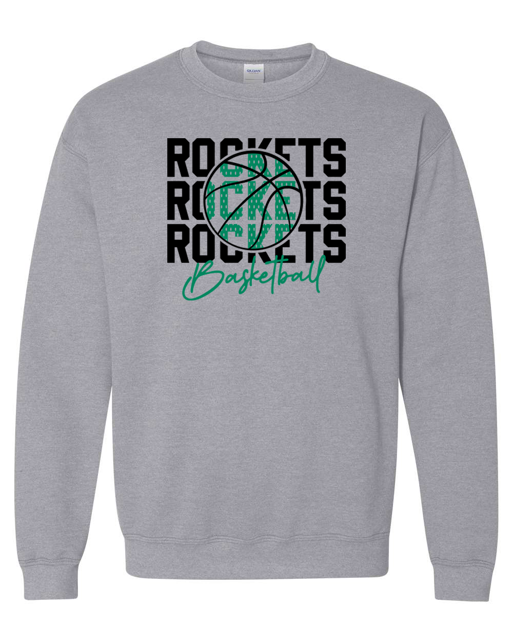 Rock Falls Rockets Basketball Jersey Crewneck Sweatshirt | RFHS Spirit Wear