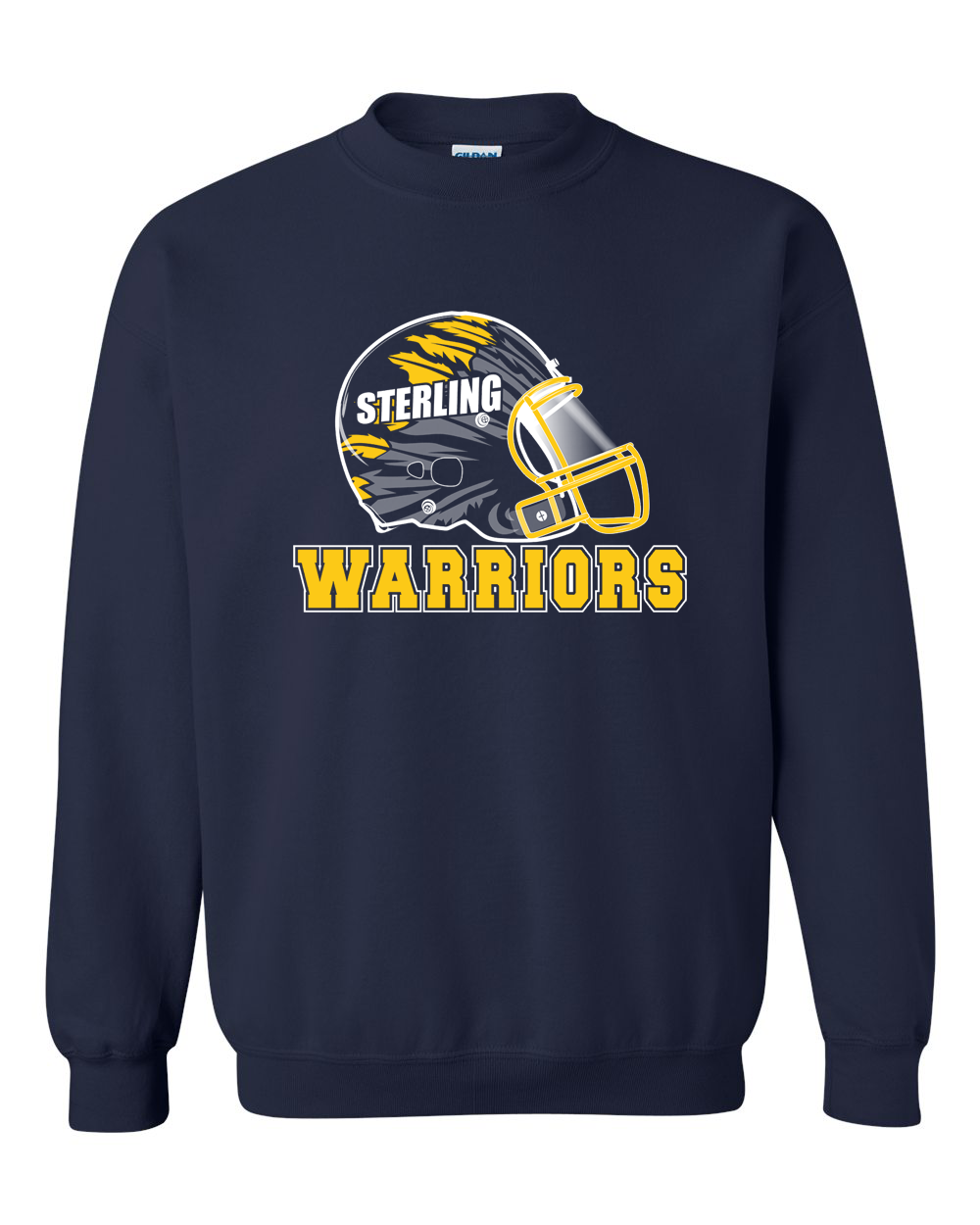 Sterling Warriors Football Helmet Crewneck Sweatshirt | SHS Spirit Wear