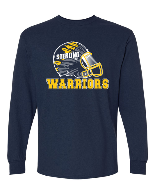 Sterling Warriors Football Helmet Long Sleeve Shirt | SHS Spirit Wear