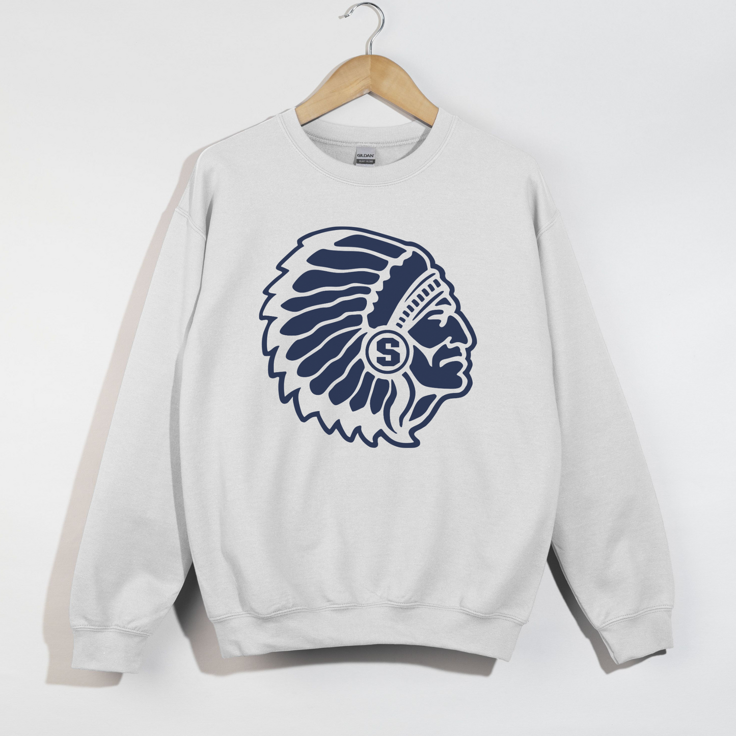 Sterling High School Warrior Head Crewneck Sweatshirt |  Sterling Spirit Wear